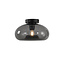 Ovale Glazen Plafondlamp 28cmØ met E27 Rookglas | Artdelight Paradise