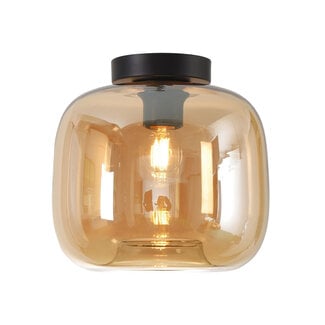 Artdelight Moderne Glazen Plafondlamp 24cmØ met E27 Amber | Artdelight Preston