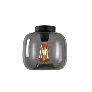 Artdelight Moderne Glazen Plafondlamp 24cmØ met E27 Rookglas | Artdelight Preston