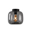 Moderne Glazen Plafondlamp 24cmØ met E27 Rookglas | Artdelight Preston