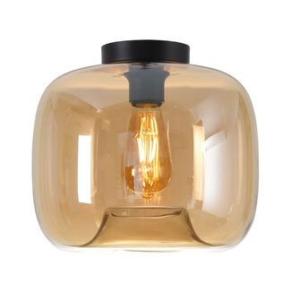Artdelight Moderne Glazen Plafondlamp 28cmØ met E27 Amber | Artdelight Preston