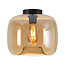 Moderne Glazen Plafondlamp 28cmØ met E27 Amber | Artdelight Preston