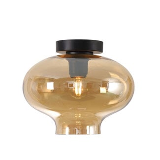 Artdelight Moderne Glazen Plafondlamp 26,5cmØ met E27 Amber | Artdelight Toronto