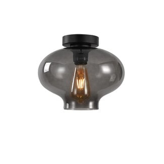 Artdelight Moderne Glazen Plafondlamp 26,5cmØ met E27 Rookglas | Artdelight Toronto