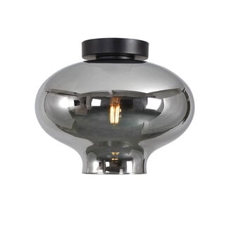 Artdelight Moderne Glazen Plafondlamp 26,5cmØ met E27 Chroom | Artdelight Toronto