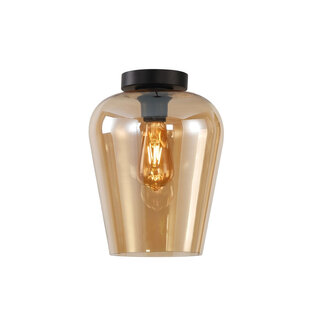 Artdelight Moderne Glazen Plafondlamp 23cmØ met E27 Amber | Artdelight Tombo
