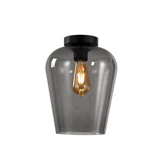 Artdelight Moderne Glazen Plafondlamp 23cmØ met E27 Rookglas | Artdelight Tombo