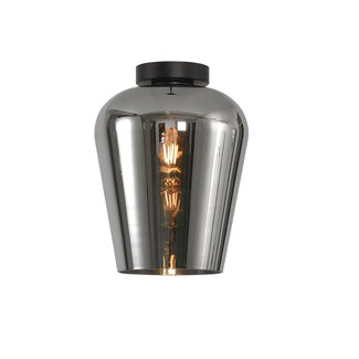 Artdelight Moderne Glazen Plafondlamp 23cmØ met E27 Chroom | Artdelight Tombo