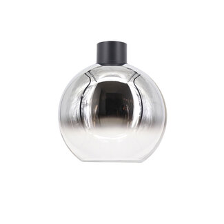 Artdelight Glazen Design Plafondlamp 30cmØ met E27 Chroom/Transparant | Artdelight Rosario