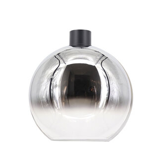 Artdelight Glazen Design Plafondlamp 40cmØ met E27 Chroom/Transparant | Artdelight Rosario