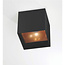 Vierkante LED Design Plafondlamp Zwart/Koper | Artdelight Brock