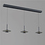 Moderne LED Design 3-lichts Hanglamp Zwart/Rookglas | Artdelight Madison