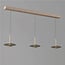 Moderne LED Design 3-lichts Hanglamp Champagne/Koffie | Artdelight Madison