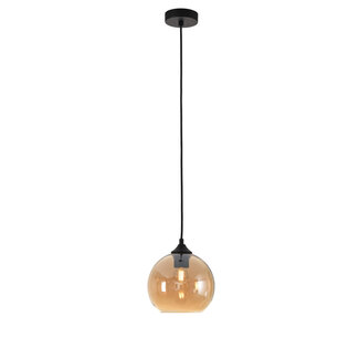 Artdelight Ronde Glazen Hanglamp 20cmØ met E27 Amber | Artdelight Marino