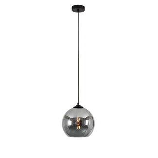 Artdelight Ronde Glazen Hanglamp 25cmØ met E27 Chroom | Artdelight Marino
