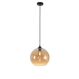 Artdelight Ronde Glazen Hanglamp 30cmØ met E27 Amber | Artdelight Marino