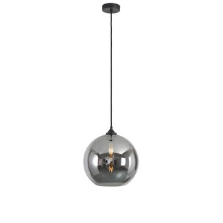 Artdelight Ronde Glazen Hanglamp 30cmØ met E27 Chroom | Artdelight Marino