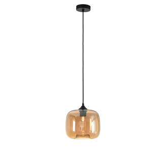 Artdelight Moderne Glazen Hanglamp 24cmØ met E27 Amber | Artdelight Preston