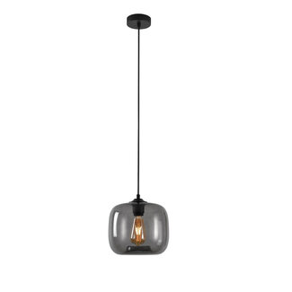 Artdelight Moderne Glazen Hanglamp 24cmØ met E27 Rookglas | Artdelight Preston