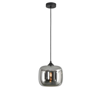 Artdelight Moderne Glazen Hanglamp 24cmØ met E27 Chroom | Artdelight Preston