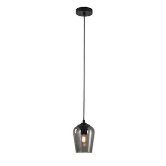Artdelight Moderne Glazen Hanglamp 12,5cmØ met E27 Rookglas | Artdelight Tombo