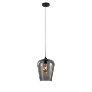 Artdelight Moderne Glazen Hanglamp 23cmØ met E27 Rookglas | Artdelight Tombo
