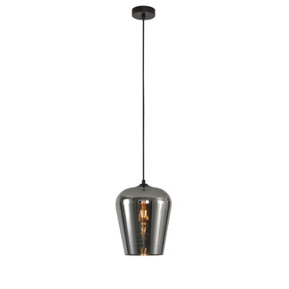 Artdelight Moderne Glazen Hanglamp 23cmØ met E27 Chroom | Artdelight Tombo