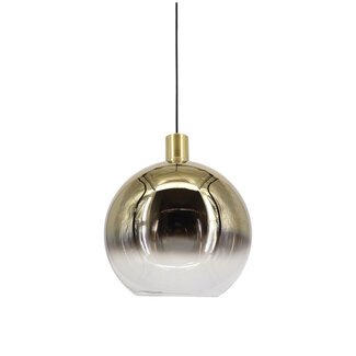 Artdelight Glazen Design Hanglamp 20cmØ met E27 Goud/Transparant | Artdelight Rosario