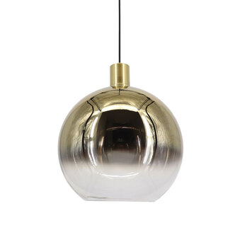 Artdelight Glazen Design Hanglamp 30cmØ met E27 Goud/Transparant | Artdelight Rosario