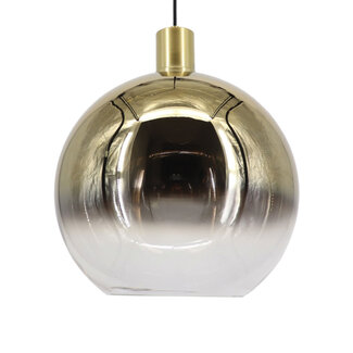 Artdelight Glazen Design Hanglamp 40cmØ met E27 Goud/Transparant | Artdelight Rosario