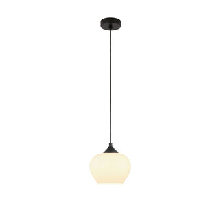 Artdelight Landelijke Glazen Hanglamp 18,5cmØ met E27 Melkglas | Artdelight Windsor