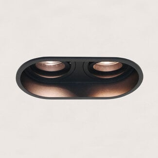 Artdelight 2-lichts Verdiepte Inbouwspot met GU10 fittingen Zwart | Artdelight Rex