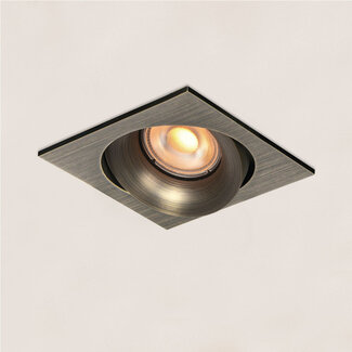 Artdelight Vierkante Kantelbare Inbouwspot met GU10 fitting Antiek Brons | Artdelight Alice