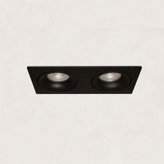 Artdelight 2-lichts Kantelbare Inbouwspot met GU10 Zwart | Artdelight Alice