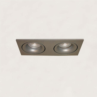 Artdelight 2-lichts Kantelbare Inbouwspot met GU10 Grijs | Artdelight Alice