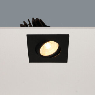 Artdelight Vierkante Kantelbare LED Inbouwspot Zwart | Artdelight Venice 2608
