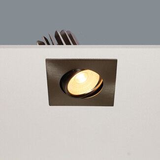 Artdelight Vierkante Kantelbare LED Inbouwspot Mat Staal | Artdelight Venice 2608
