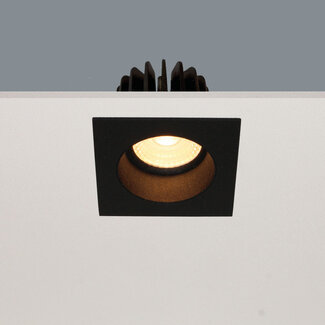 Artdelight Vierkante Verdiepte LED Inbouwspot Zwart | Artdelight Venice 2708