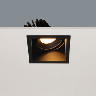 Artdelight Vierkante Kantelbare LED Inbouwspot IP44 Zwart | Artdelight Vibs