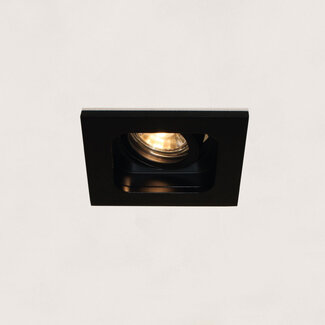Artdelight Moderne Kantelbare Inbouwspot met GU10 Zwart | Artdelight Moggio