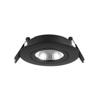 Artdelight Ronde Kantelbare LED Inbouwspot IP44 Zwart | Artdelight Dublin