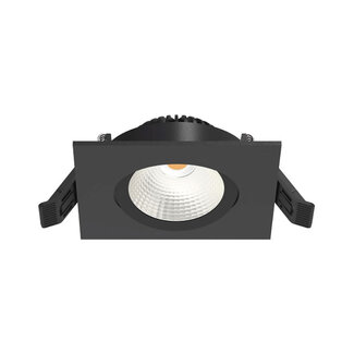 Artdelight Vierkante Kantelbare LED Inbouwspot IP44 Zwart | Artdelight Dublin