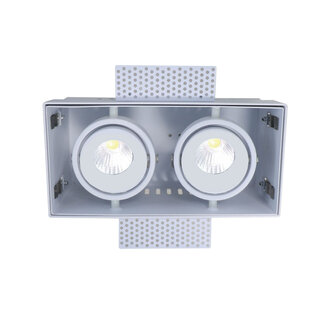 Artdelight Trimless 2-lichts Inbouwspot met GU10 fitting Wit | Artdelight Trofa