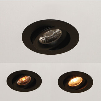 Artdelight Ronde LED Inbouwspot Dim to Warm Zwart | Artdelight Special