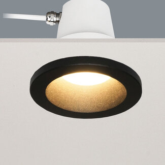 Artdelight Ronde Badkamer Inbouwspot IP65 Zwart | Artdelight Bados