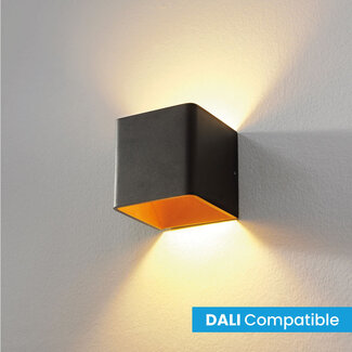 Artdelight Dali Design LED Wandlamp Zwart/Koper | Artdelight Fulda