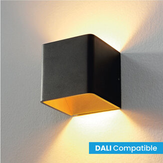 Artdelight Dali Design LED Wandlamp Zwart/Mat Goud | Artdelight Fulda
