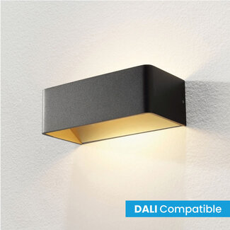 Artdelight Dali Design LED Wandlamp Zwart/Mat Goud | Artdelight Mainz