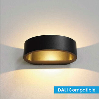 Artdelight Dali Moderne Ovale LED Wandlamp Zwart | Artdelight Sharp