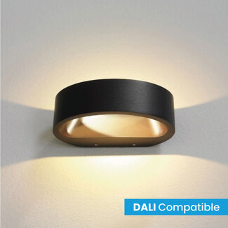 Artdelight Dali Moderne Ovale LED Wandlamp Zwart/Mat Goud | Artdelight Sharp